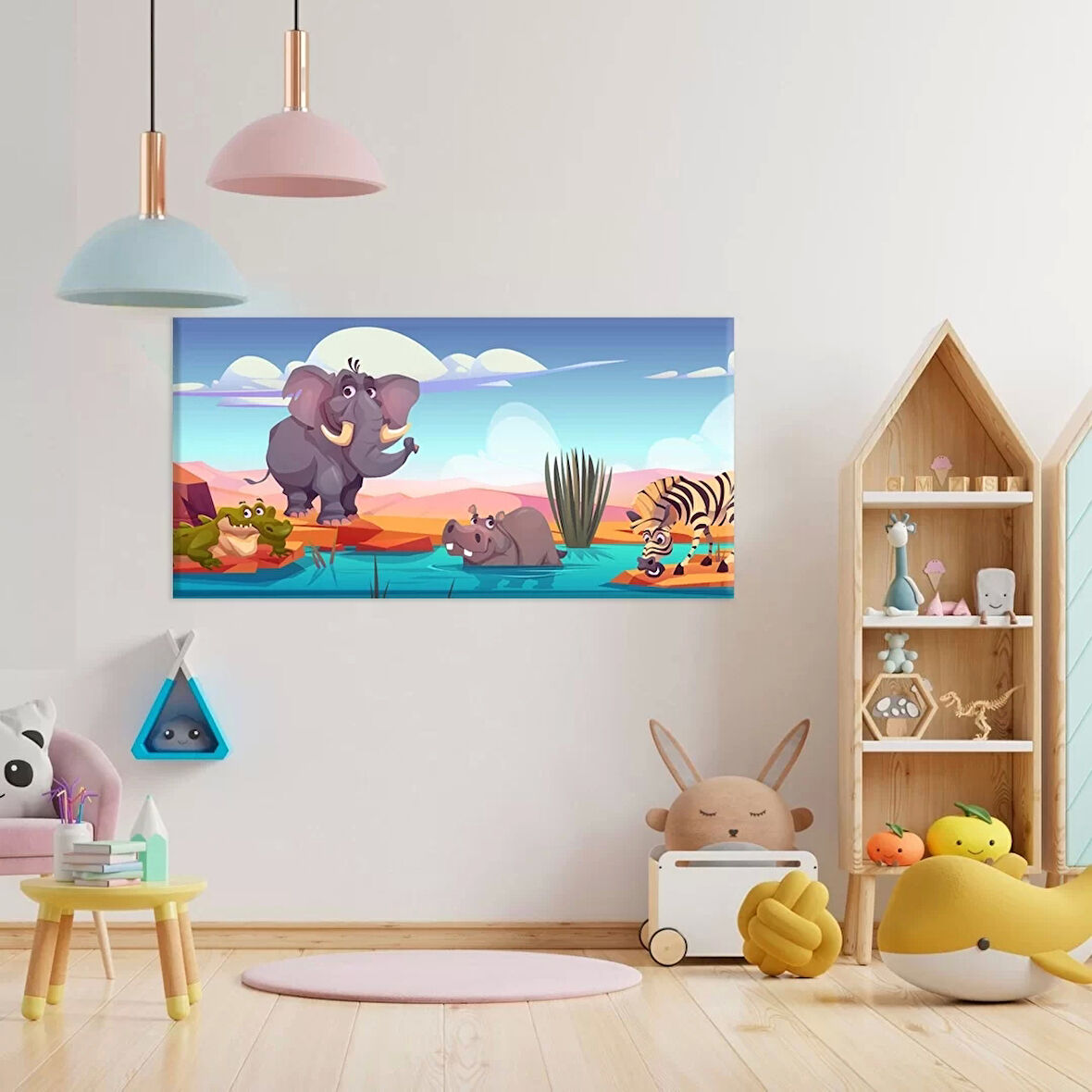 Dostların Su Banyosu Kanvas Tablo