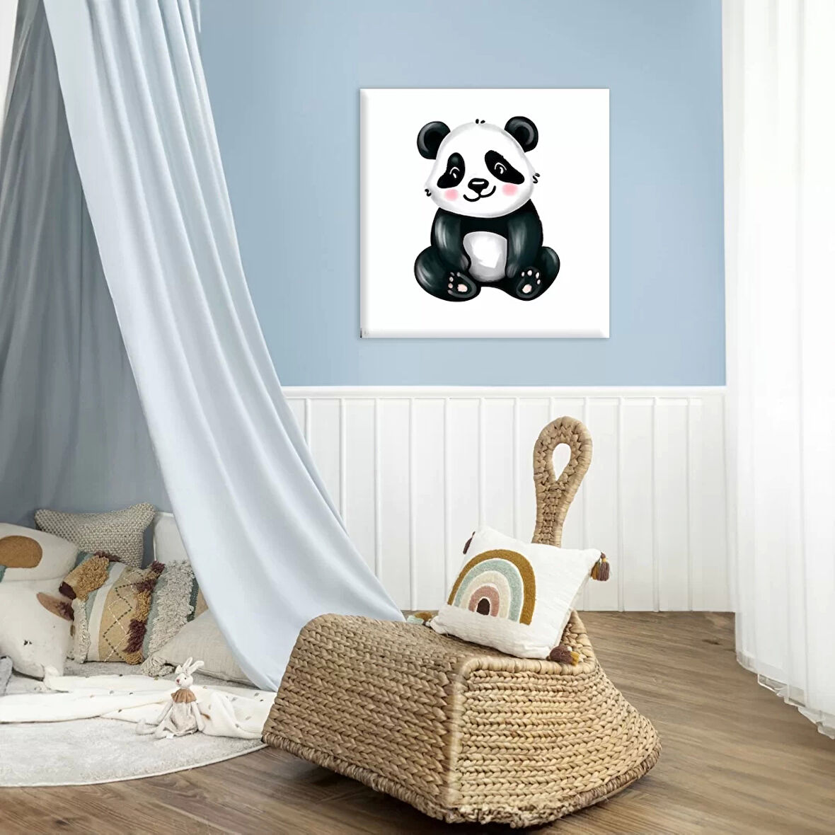 Oyun Zamanı Panda Kanvas Tablo