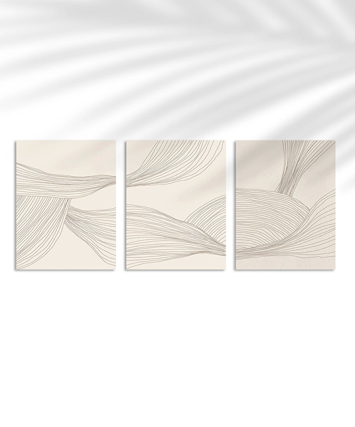 Çerçevesiz Poster Minimalist Organik Formlar 3'lü