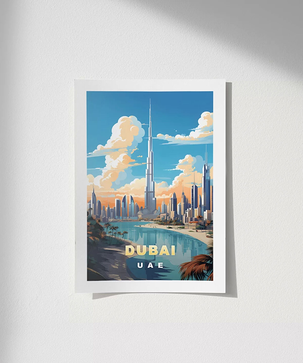 Çerçevesiz Poster Dubai Burj Khalifa Kulesi