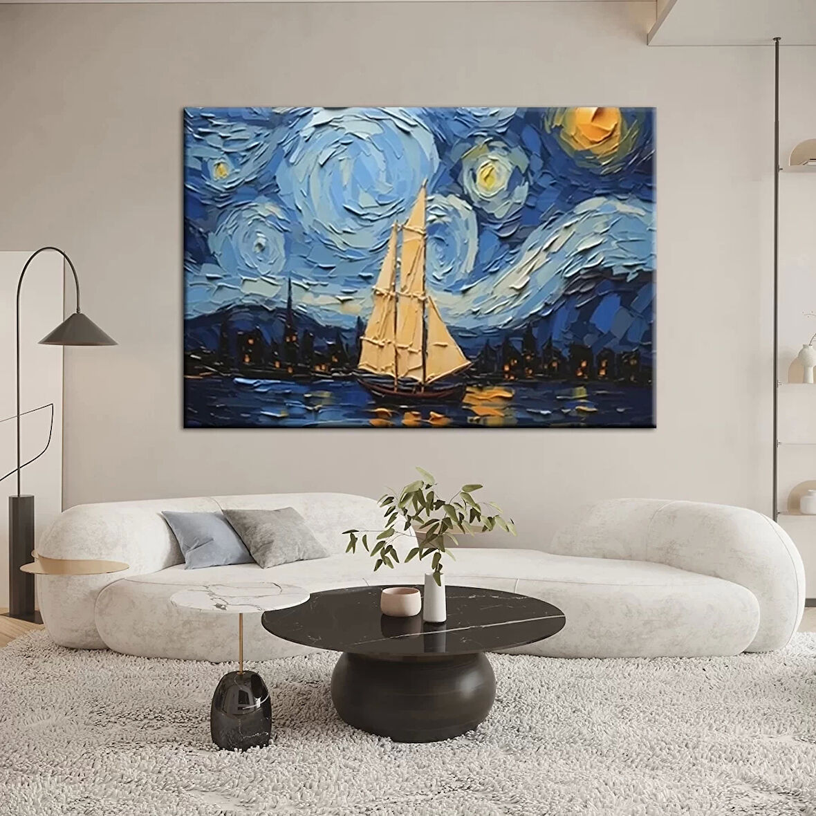 Geceye Yelken Açan Kanvas Tablo