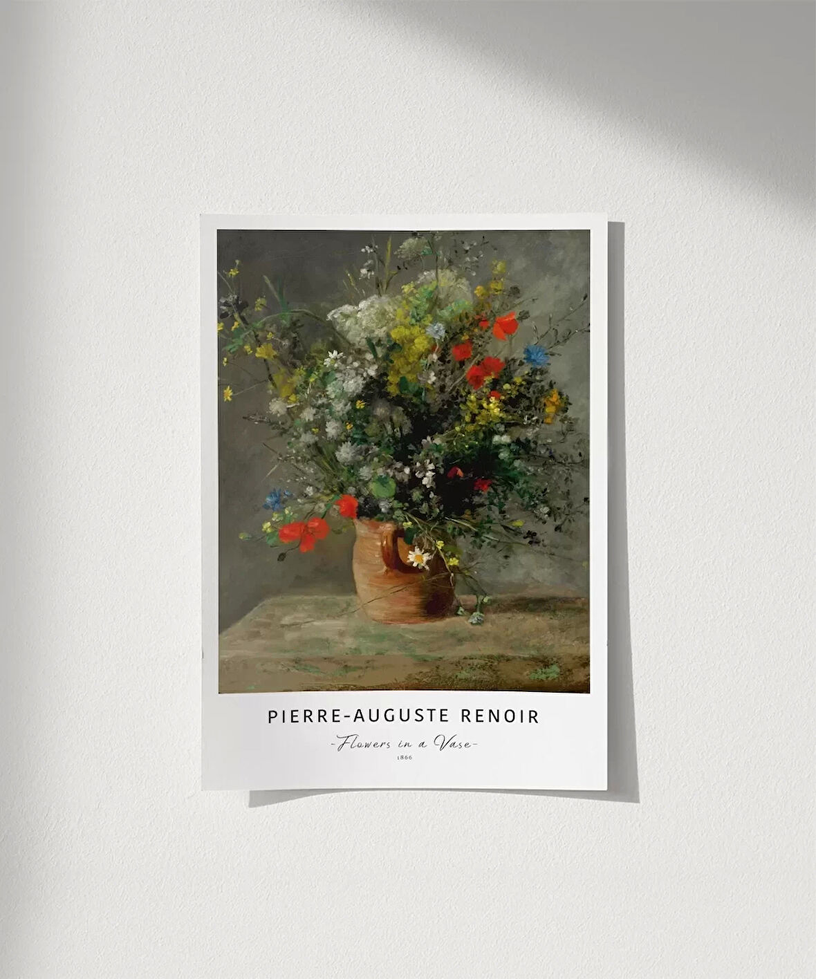 Çerçevesiz Poster Pierre Auguste Renoir Vazoda Çiçekler