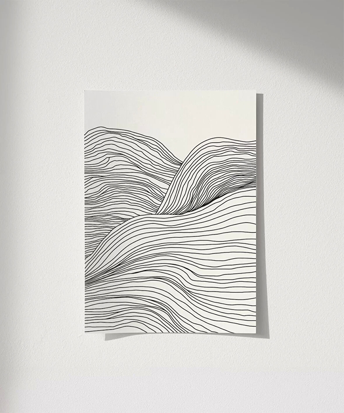 Çerçevesiz Poster Dalga Formlu Modern