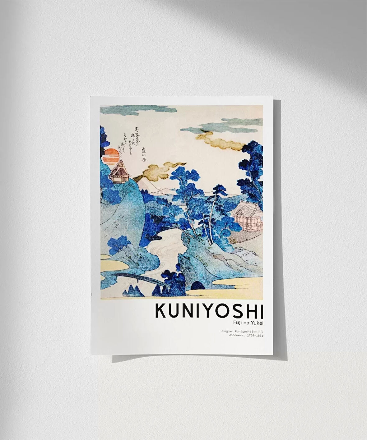 Çerçevesiz Poster Kuniyoshi Fuji no Yukei