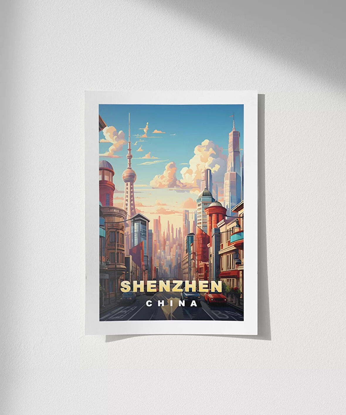 Çerçevesiz Poster Çin'in Teknoloji Başkenti Shenzhen
