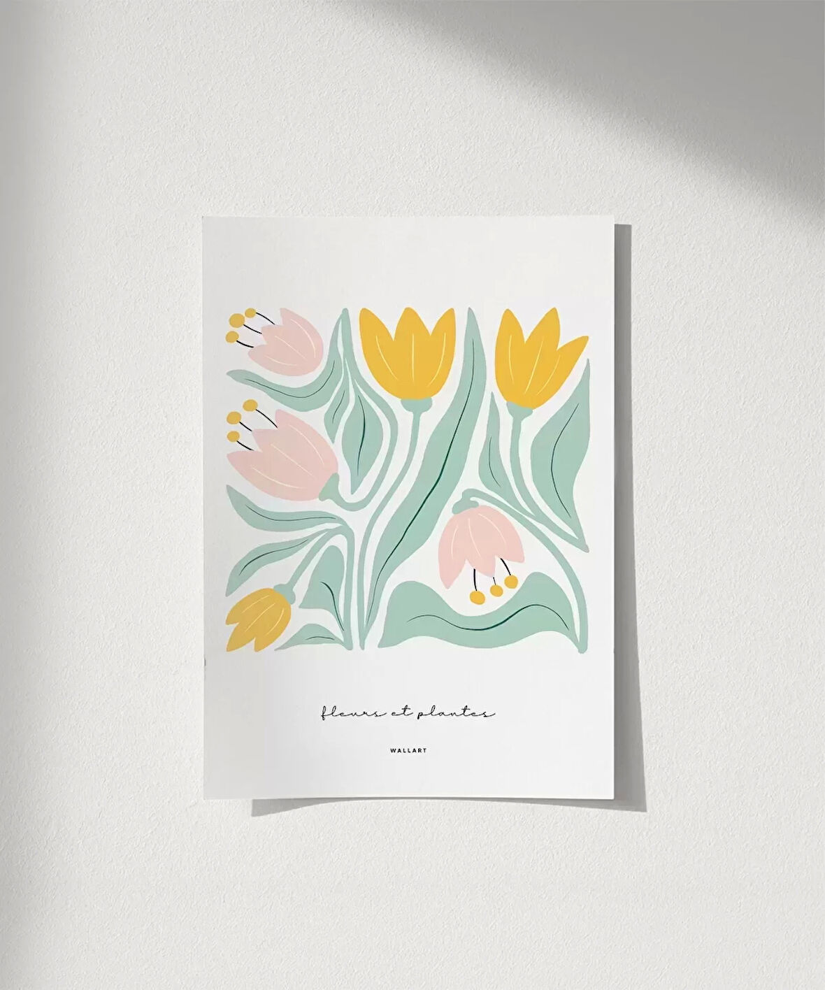 Çerçevesiz Poster Yumuşak Renkler Zarif Çiçekler