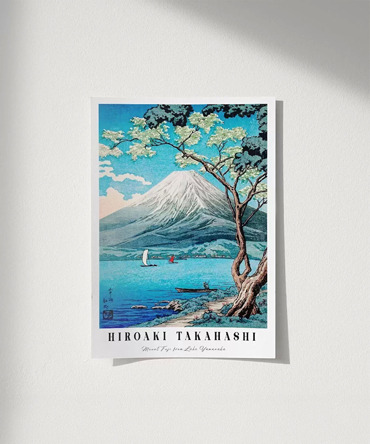 Çerçevesiz Poster Hiroaki Takahashi Yamanaka Gölü'nden Fuji Dağı