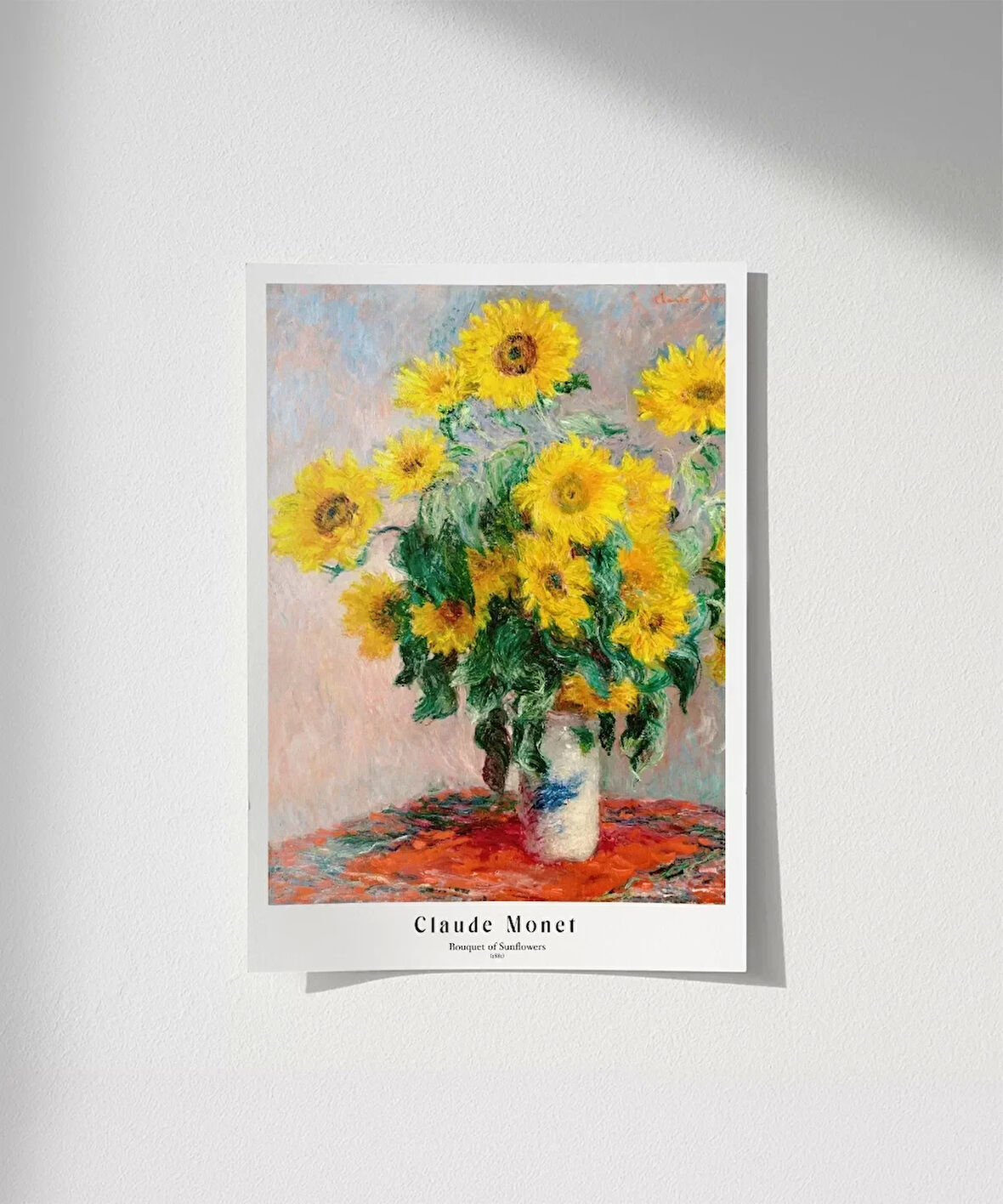 Çerçevesiz Poster Claude Monet Ayçiçeği Buketi