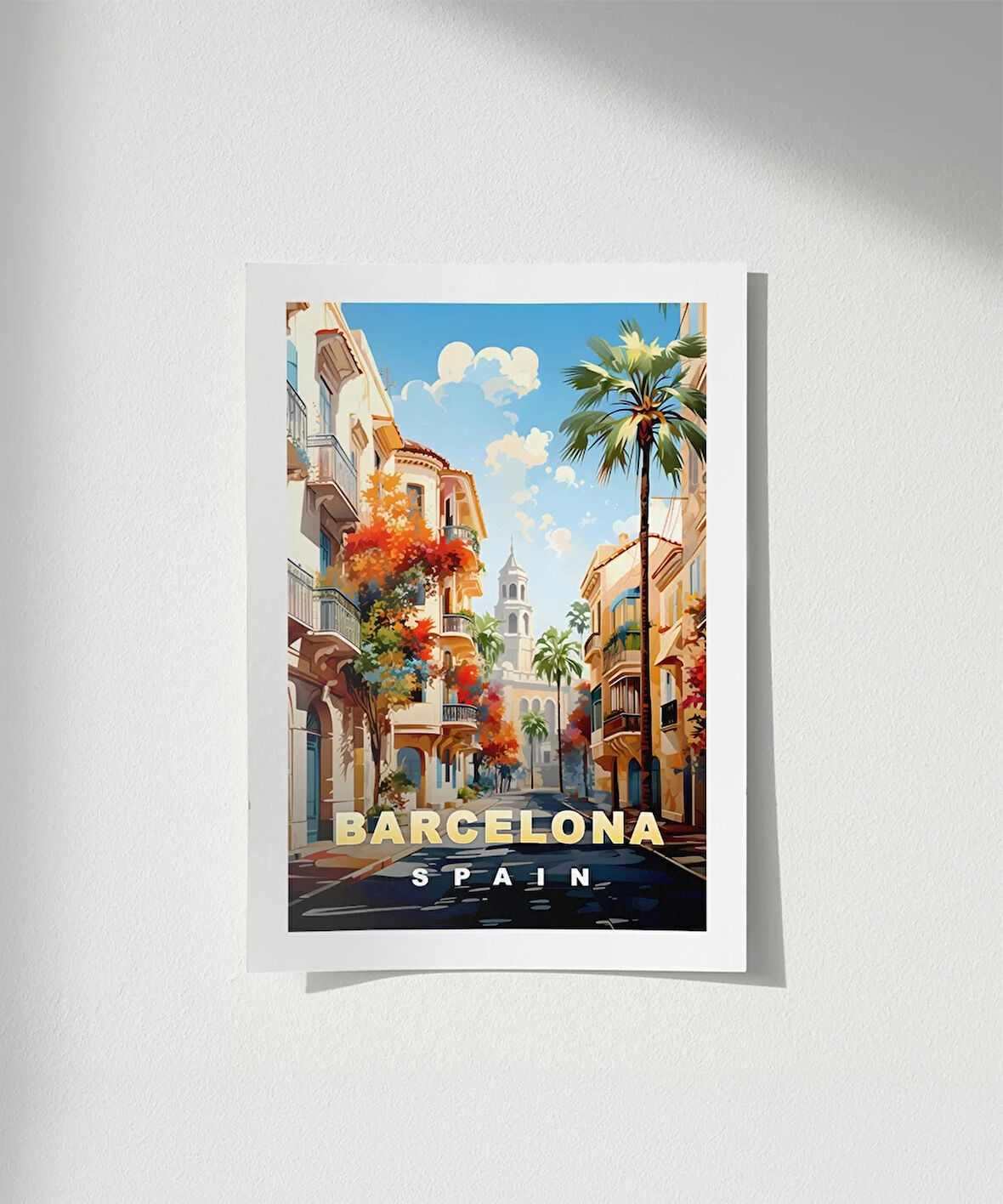 Çerçevesiz Poster Barcelona’nın Zarif Sokakları