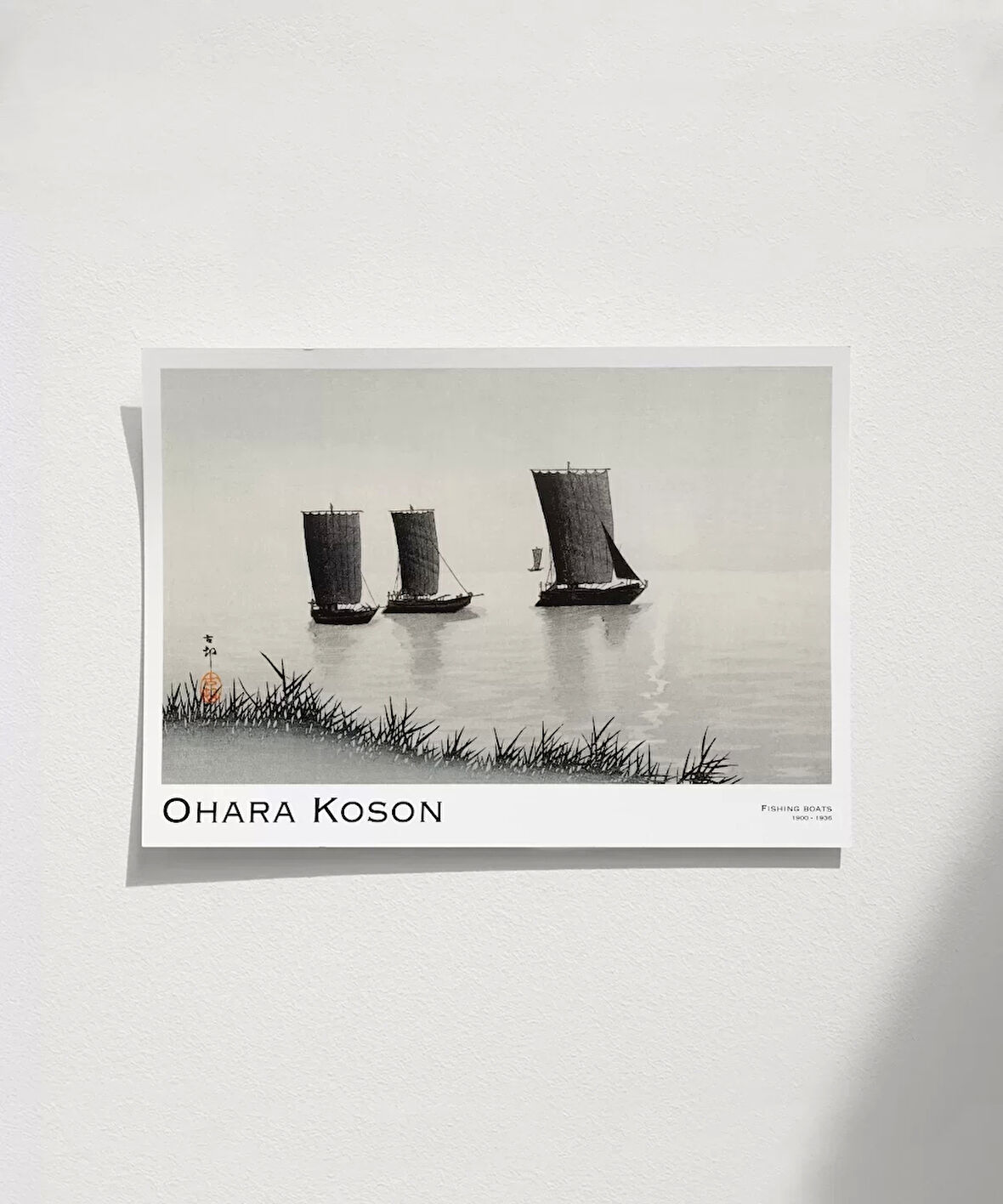 Çerçevesiz Poster Ohara Koson Balıkçı Teknesi