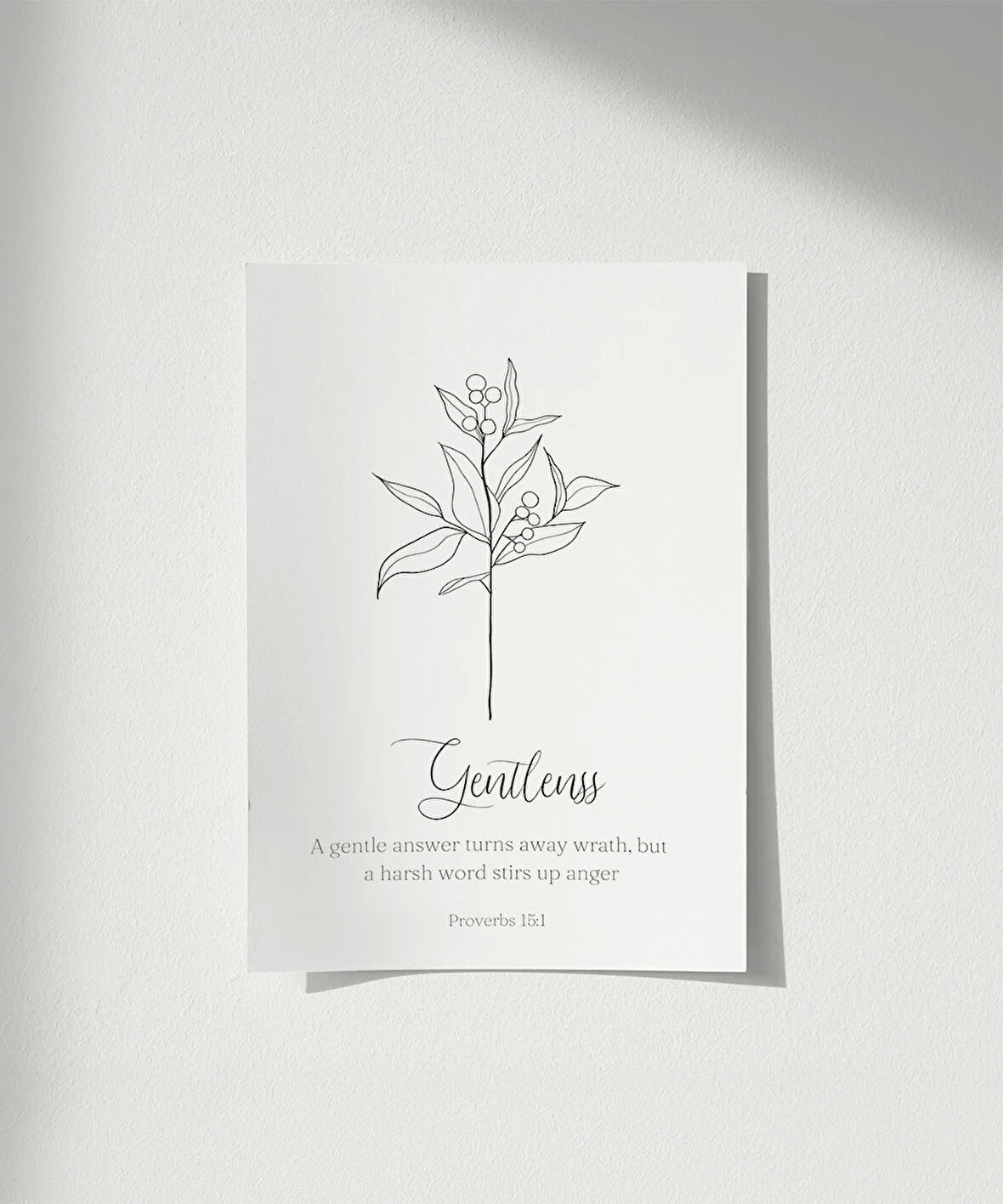 Çerçevesiz Poster Gentleness Temalı Minimalist