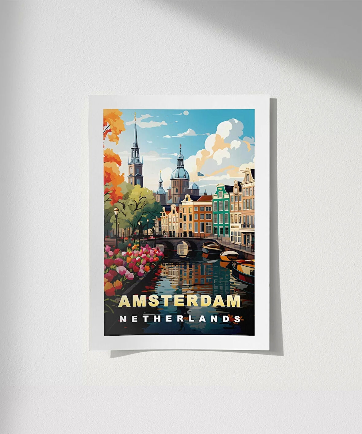 Çerçevesiz Poster Hollanda’nın Renkli Kanalları