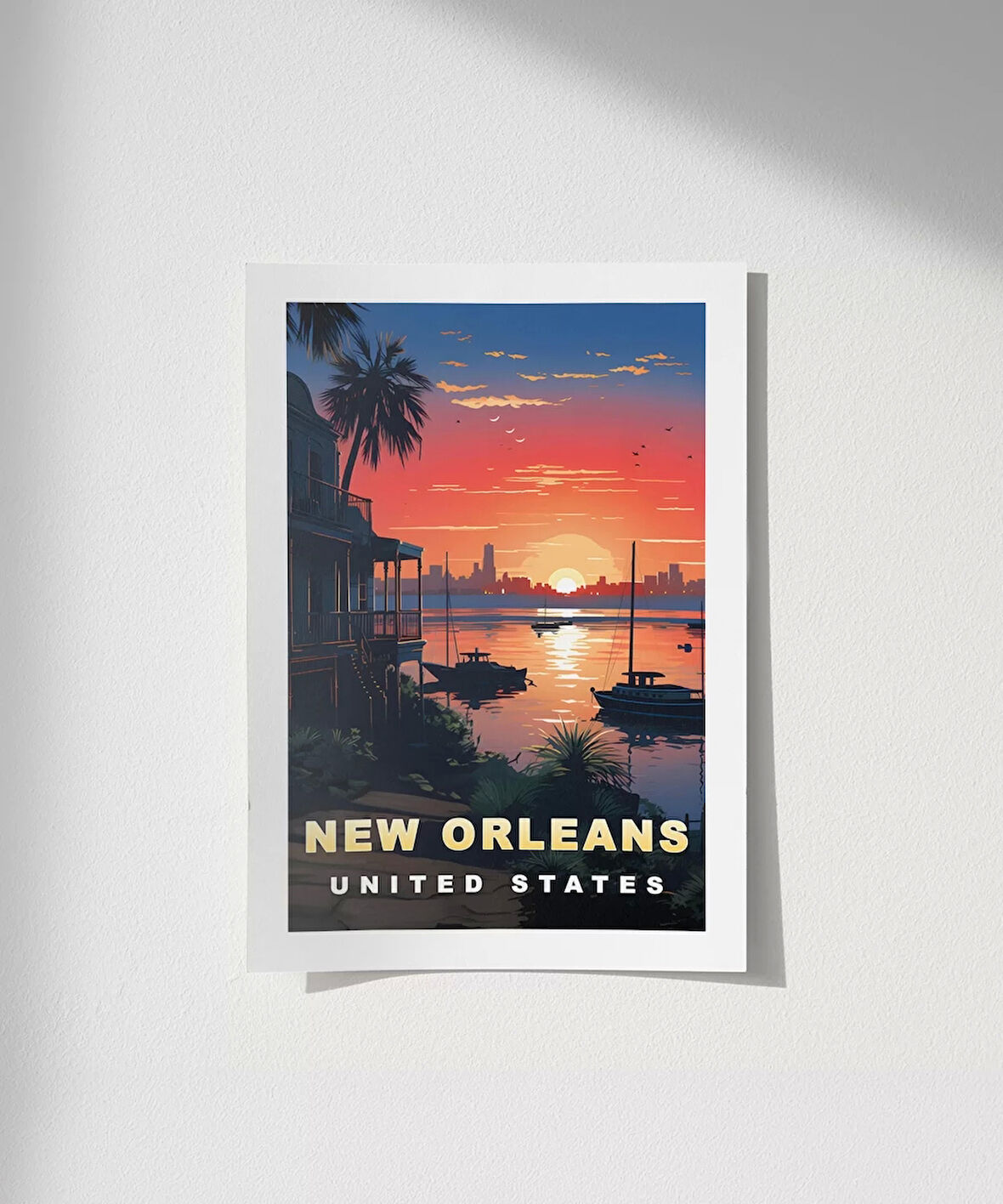 Çerçevesiz Poster New Orleans'ın Tarihi Evleri
