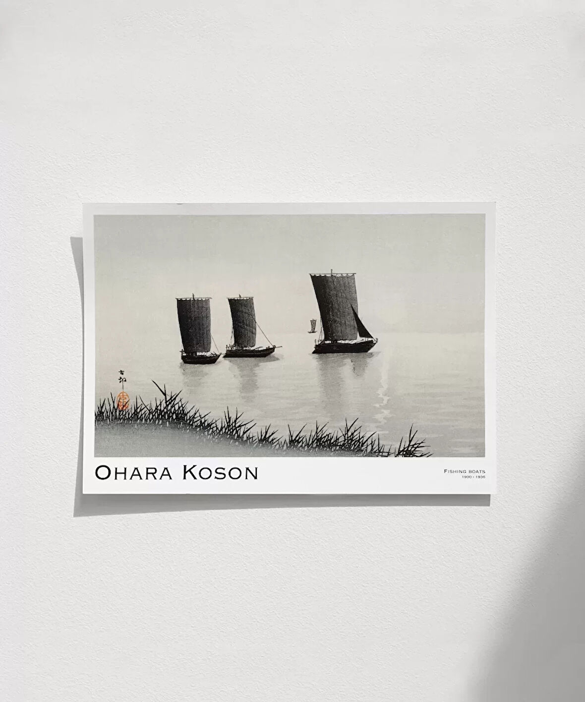 Çerçevesiz Poster Ohara Koson Balıkçı Teknesi