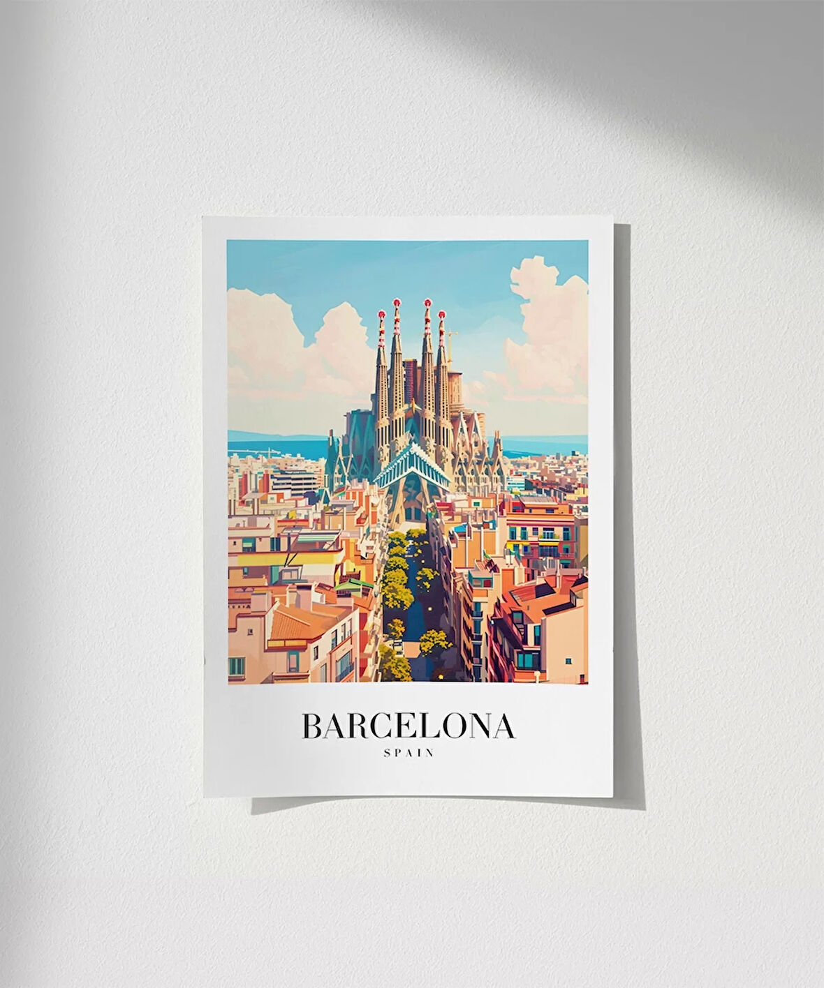 Çerçevesiz Poster Barcelona Mimari