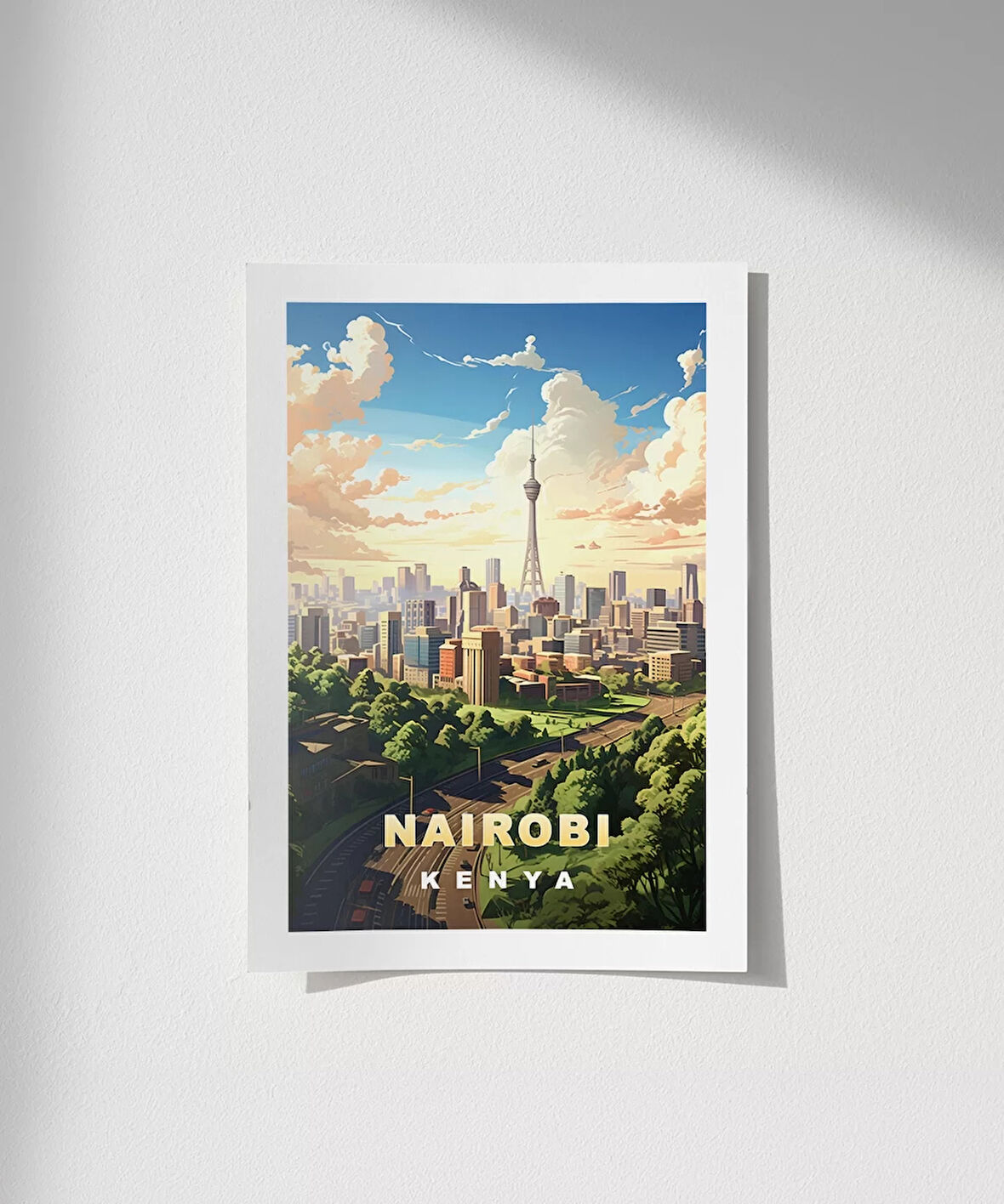 Çerçevesiz Poster Nairobi Şehir Manzarası