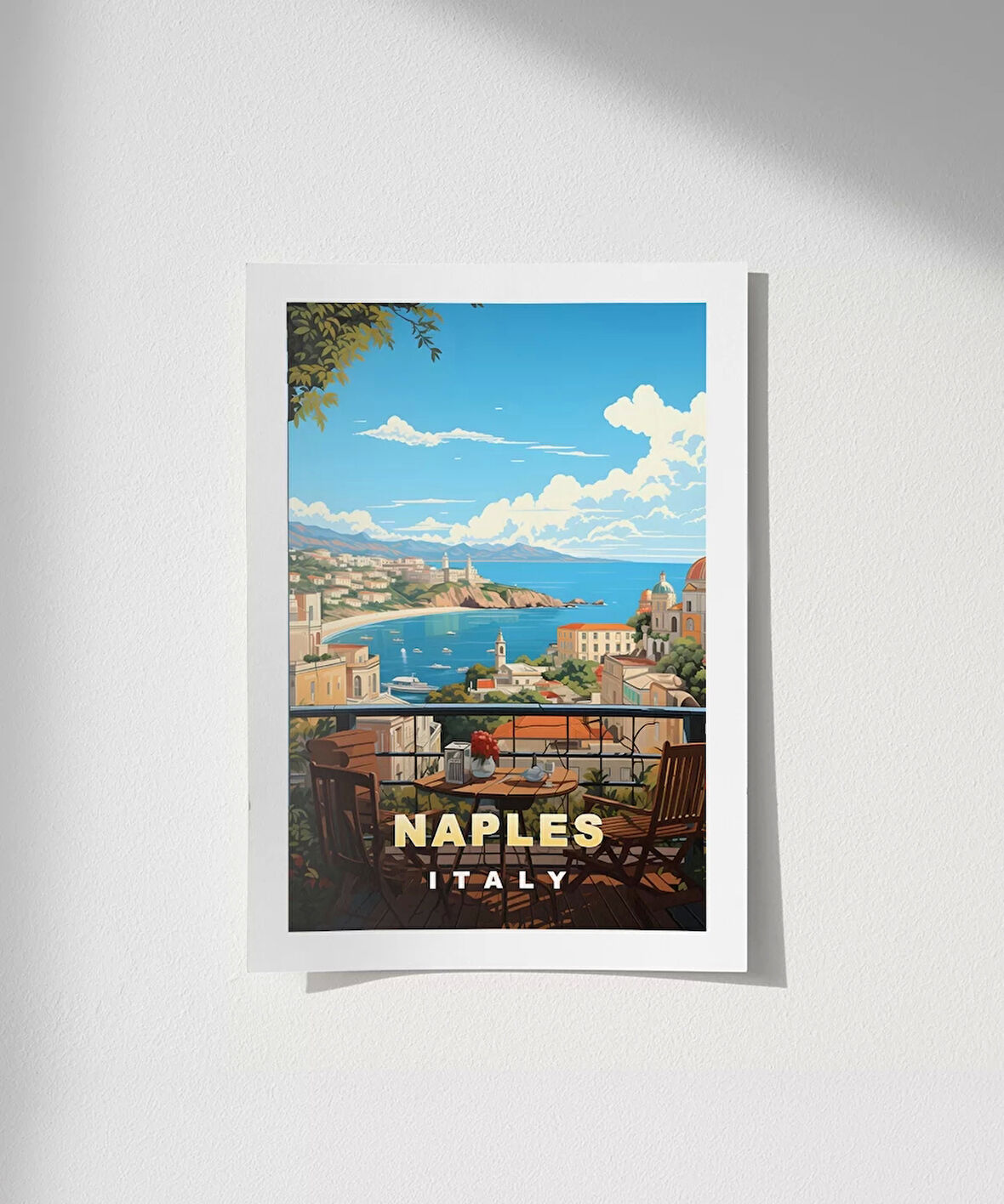 Çerçevesiz Poster Napoli'nin Tarihi Sokakları