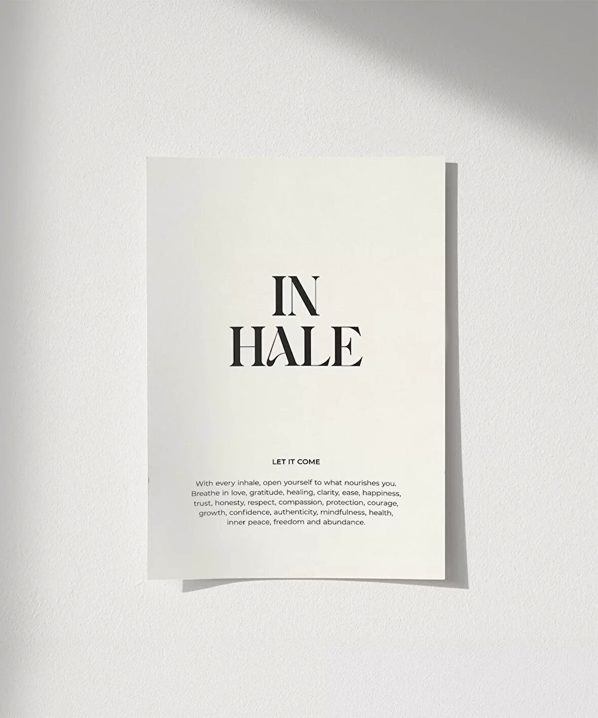 Çerçevesiz Poster İlhamla Soluk