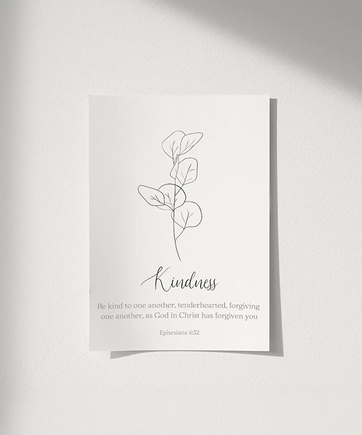 Çerçevesiz Poster Kindness Temalı Minimalist