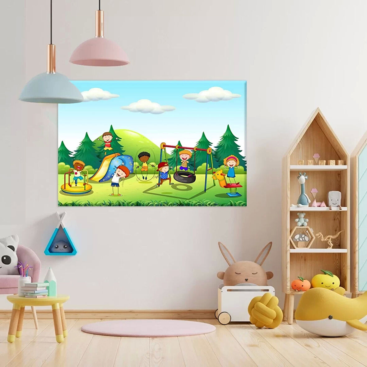 Çocuklar Oyun Parkı Kanvas Tablo