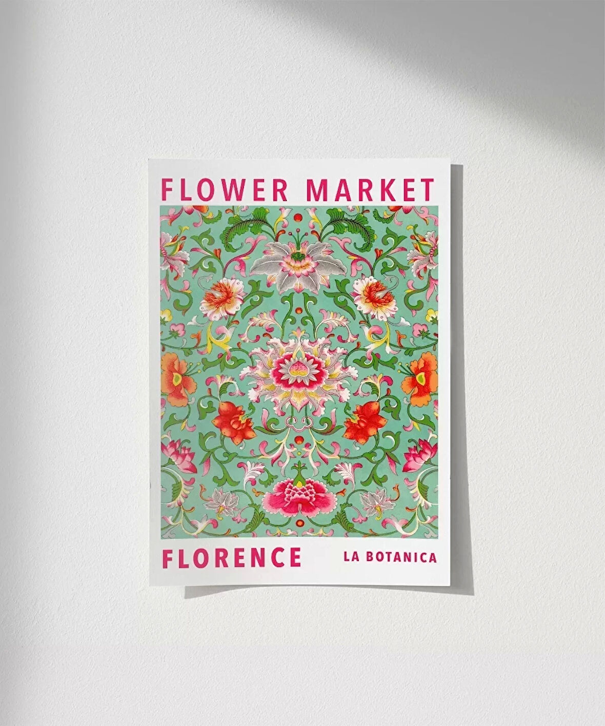 Çerçevesiz Poster Flower Market Florence