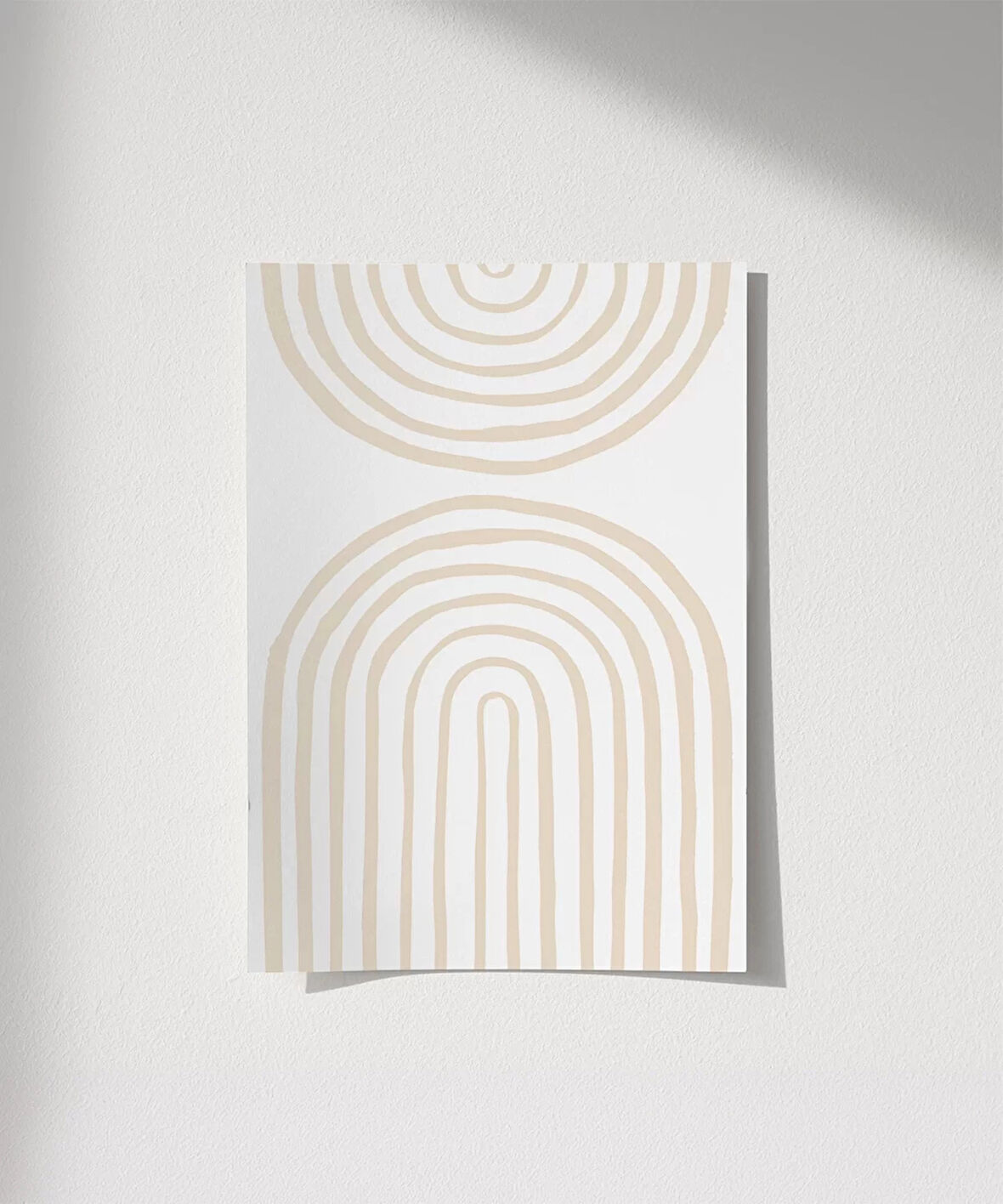 Çerçevesiz Poster Nötr Tonlarda Geometrik Desenli