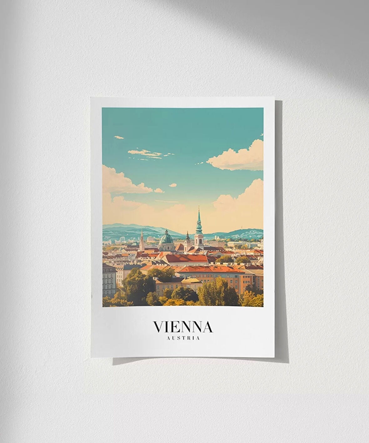 Çerçevesiz Poster Viyana Şehir Manzarası