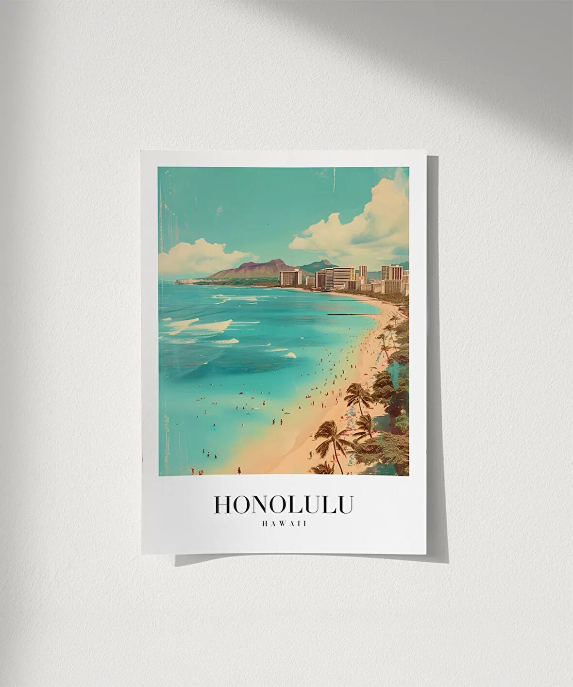 Çerçevesiz Poster Palmiye Rüzgarında Honolulu