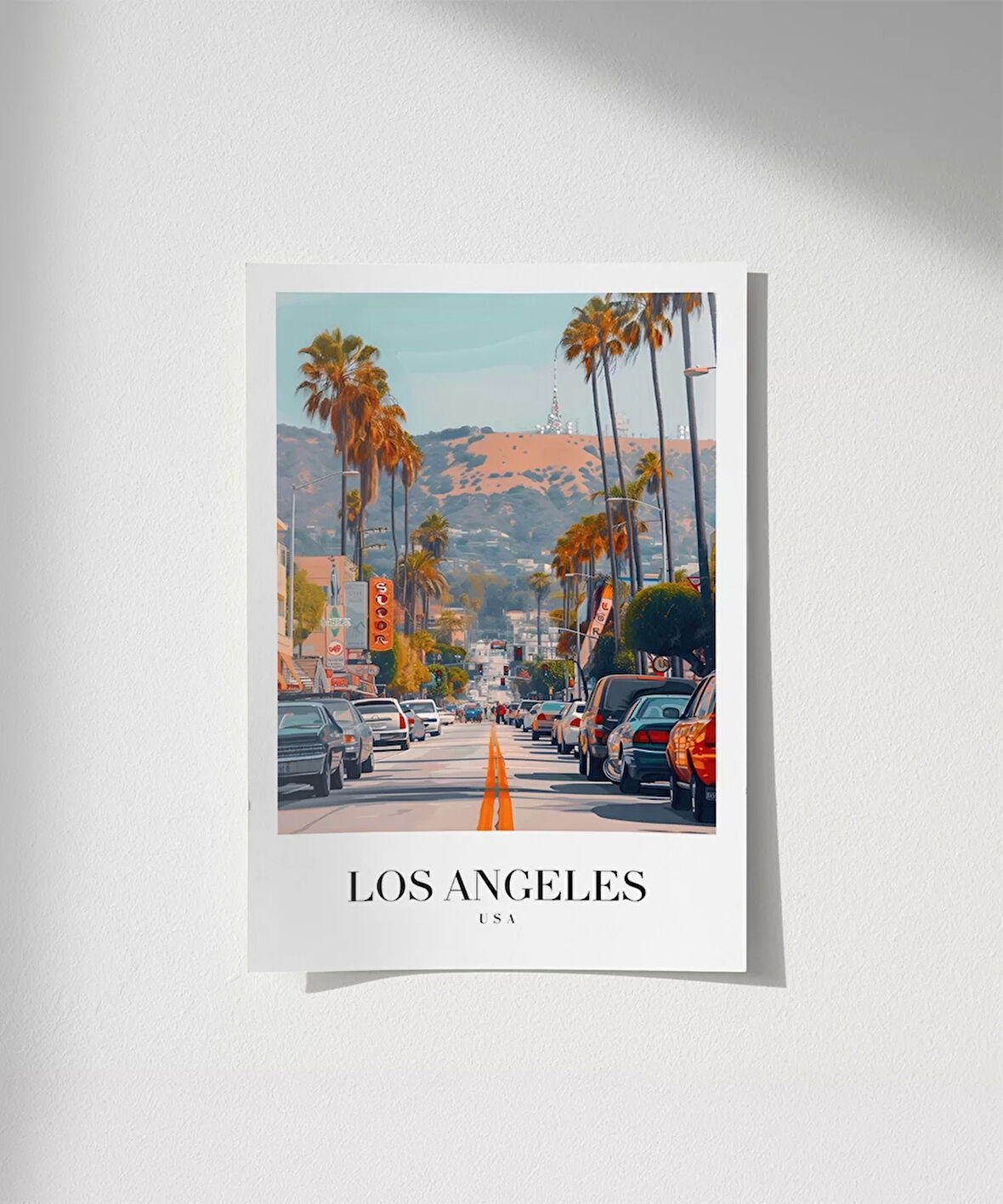 Çerçevesiz Poster Los Angeles Sokak Manzarası