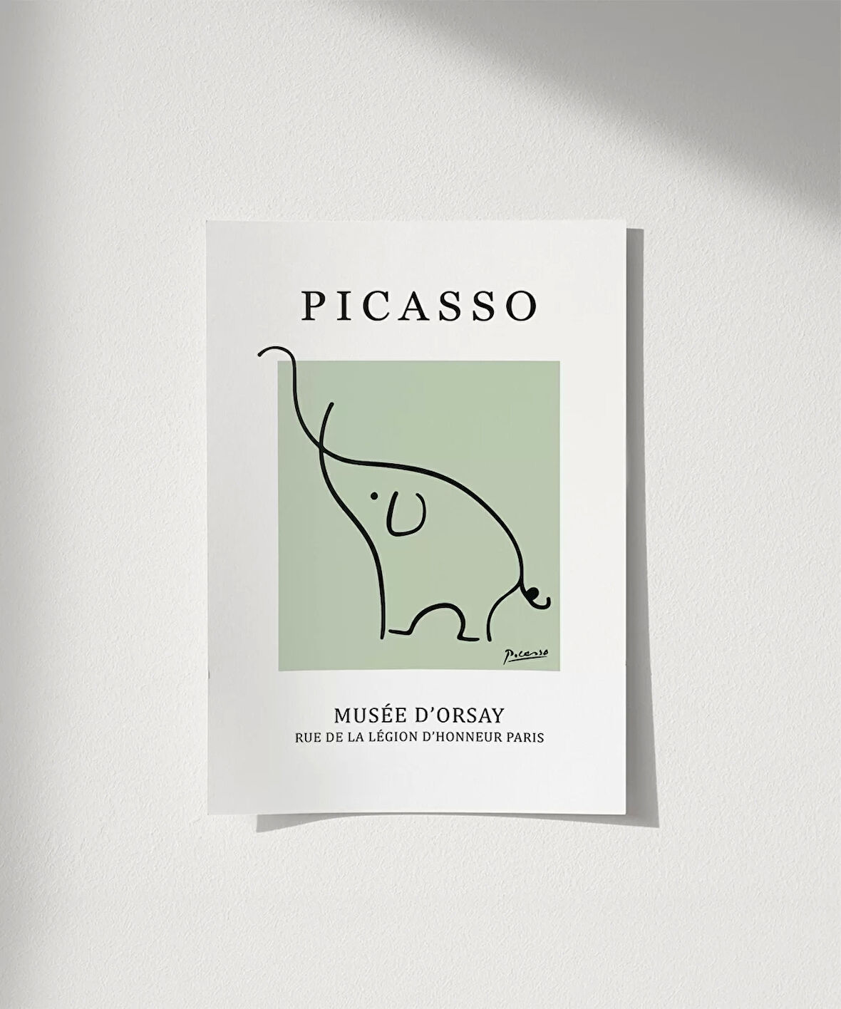 Çerçevesiz Poster Picasso Tarzı Dekoratif Fil Çerçeveli