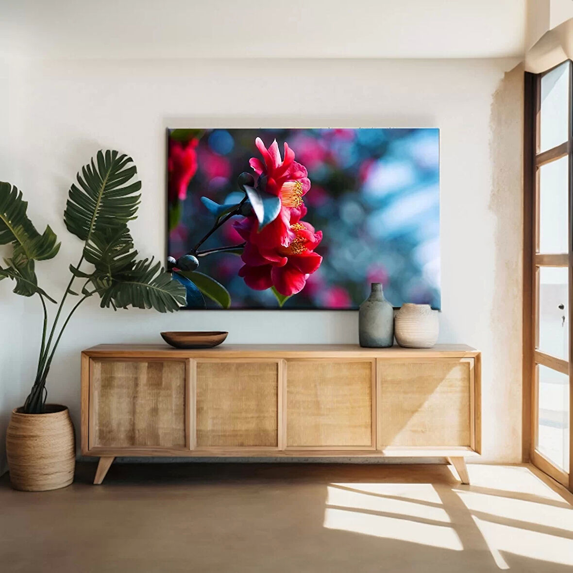 Kamelya Çiçeği Kanvas Tablo