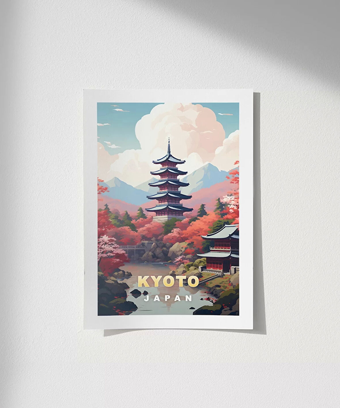 Çerçevesiz Poster Sonbahar Kyoto Manzarası