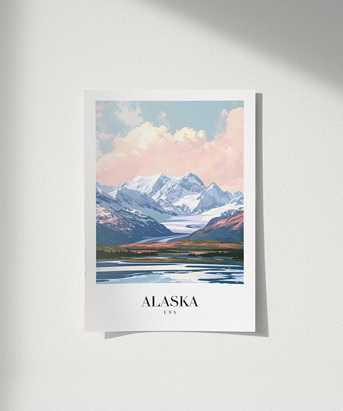 Çerçevesiz Poster Karlarla Kaplanmış Alaska