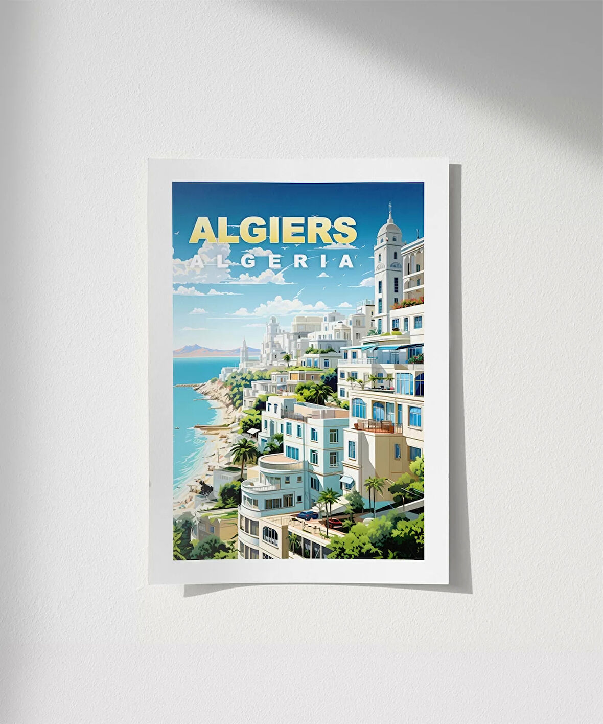 Çerçevesiz Poster Algiers Coastal Serenity