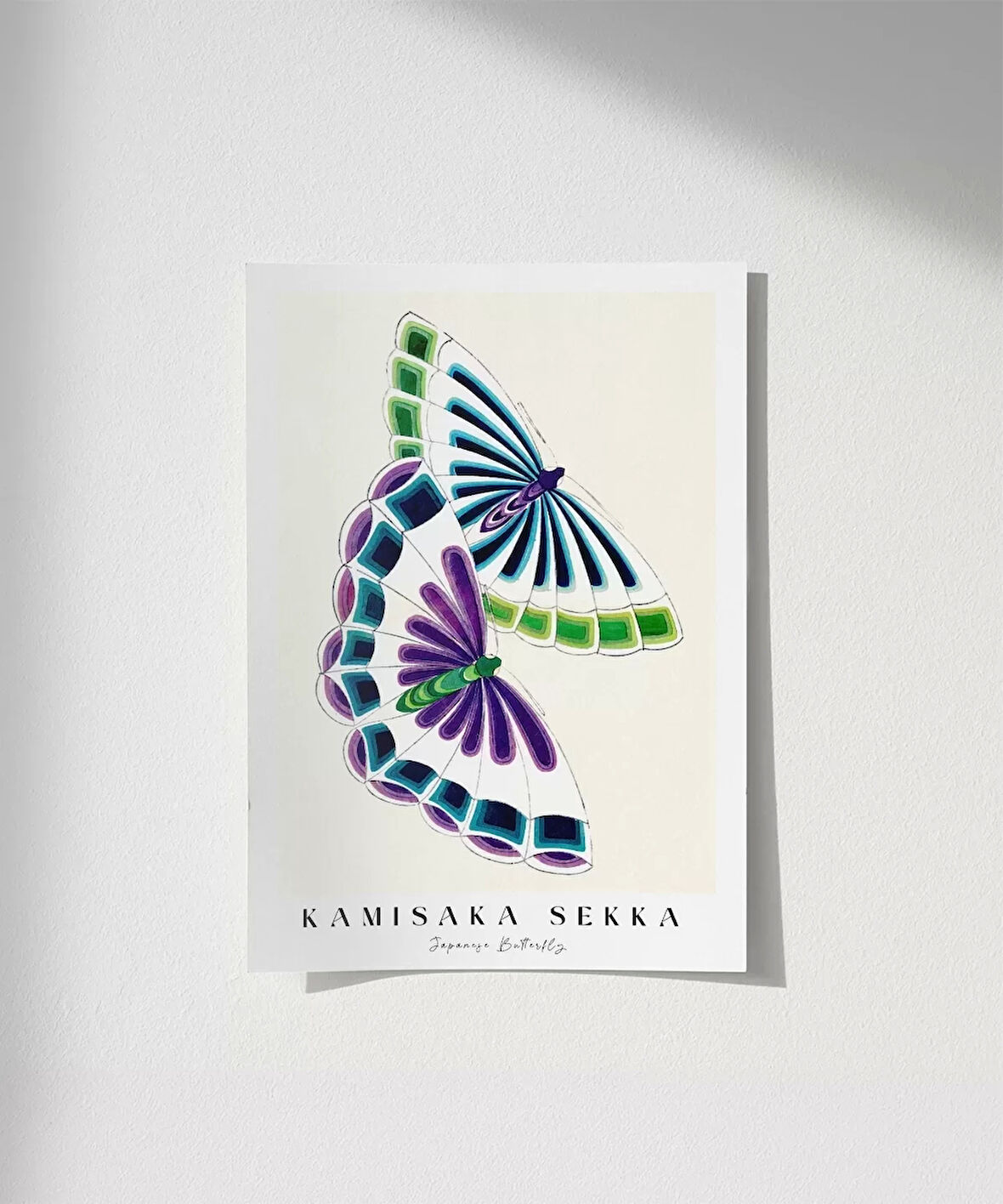 Çerçevesiz Poster Kamisaka Sekka İki Japon Kelebeği