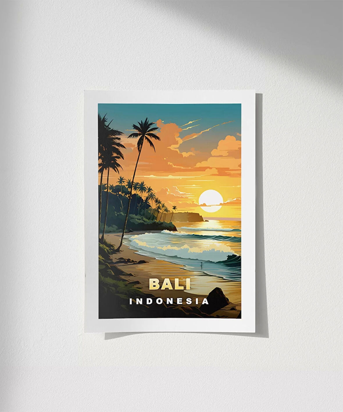 Çerçevesiz Poster Tropikal Zarafet