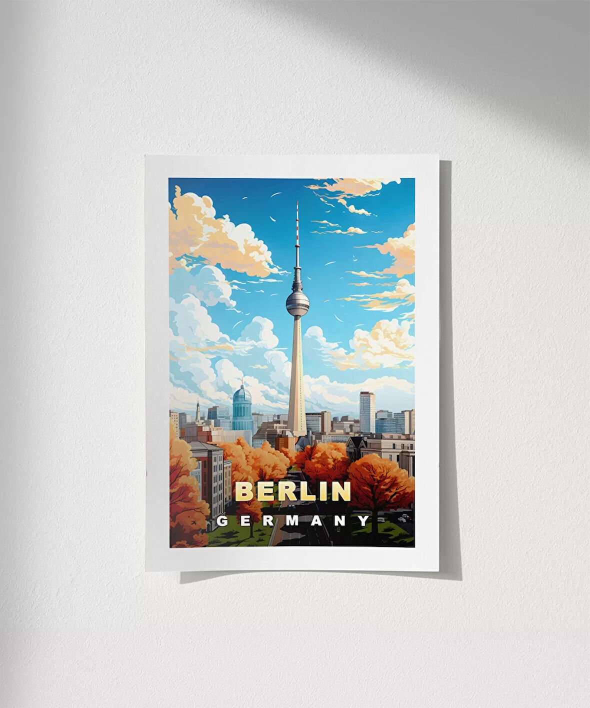 Çerçevesiz Poster Sonbaharda Berlin Gökyüzü