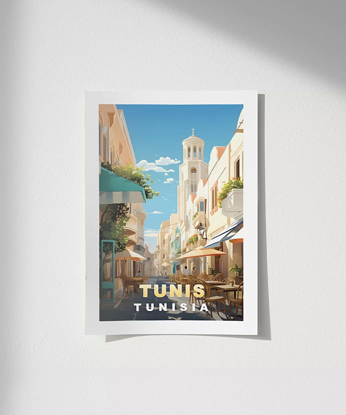Çerçevesiz Poster Tunus’un Kalbi Tunis Şehir