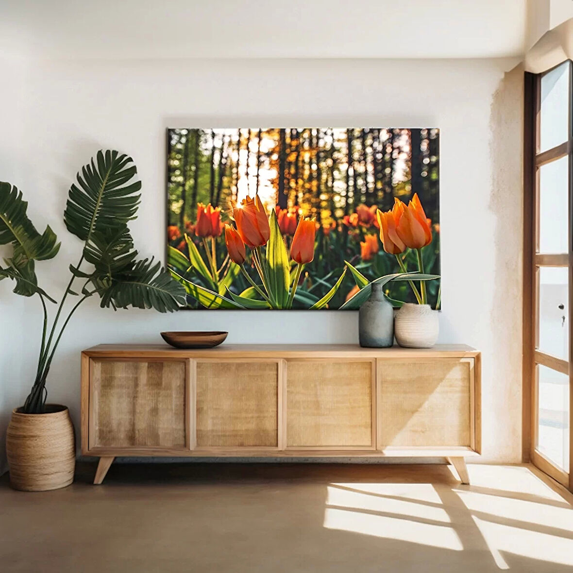 Lale Bahçesi Kanvas Tablo