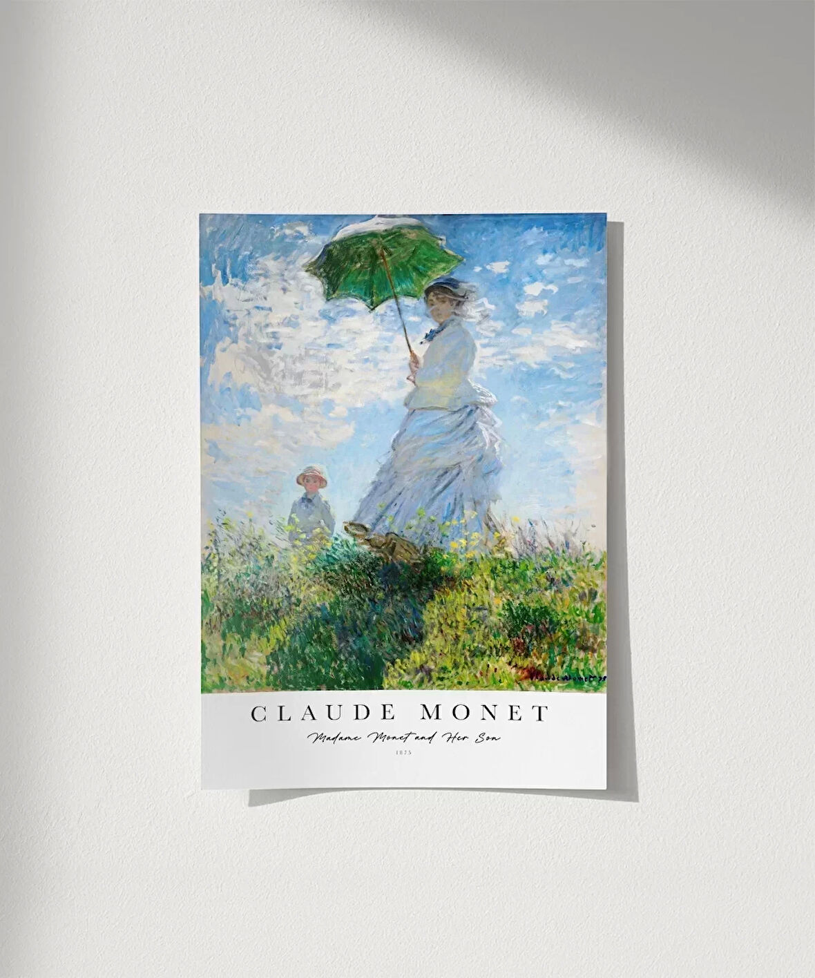 Çerçevesiz Poster Claude Monet Şemsiyeli Kadın (2)