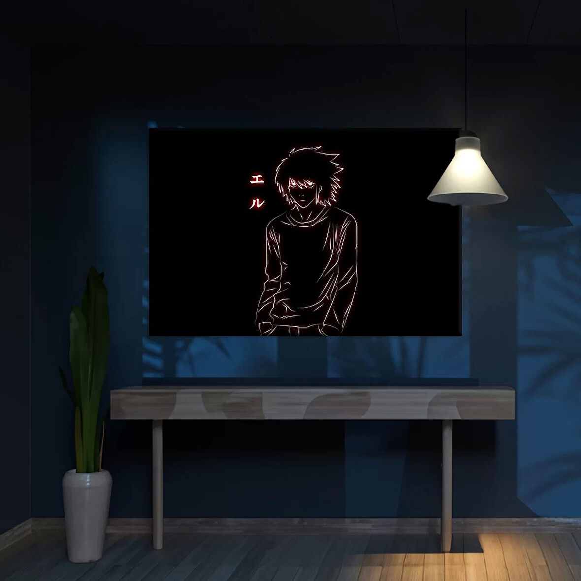 Death Note Kırmızı Kanvas Tablo