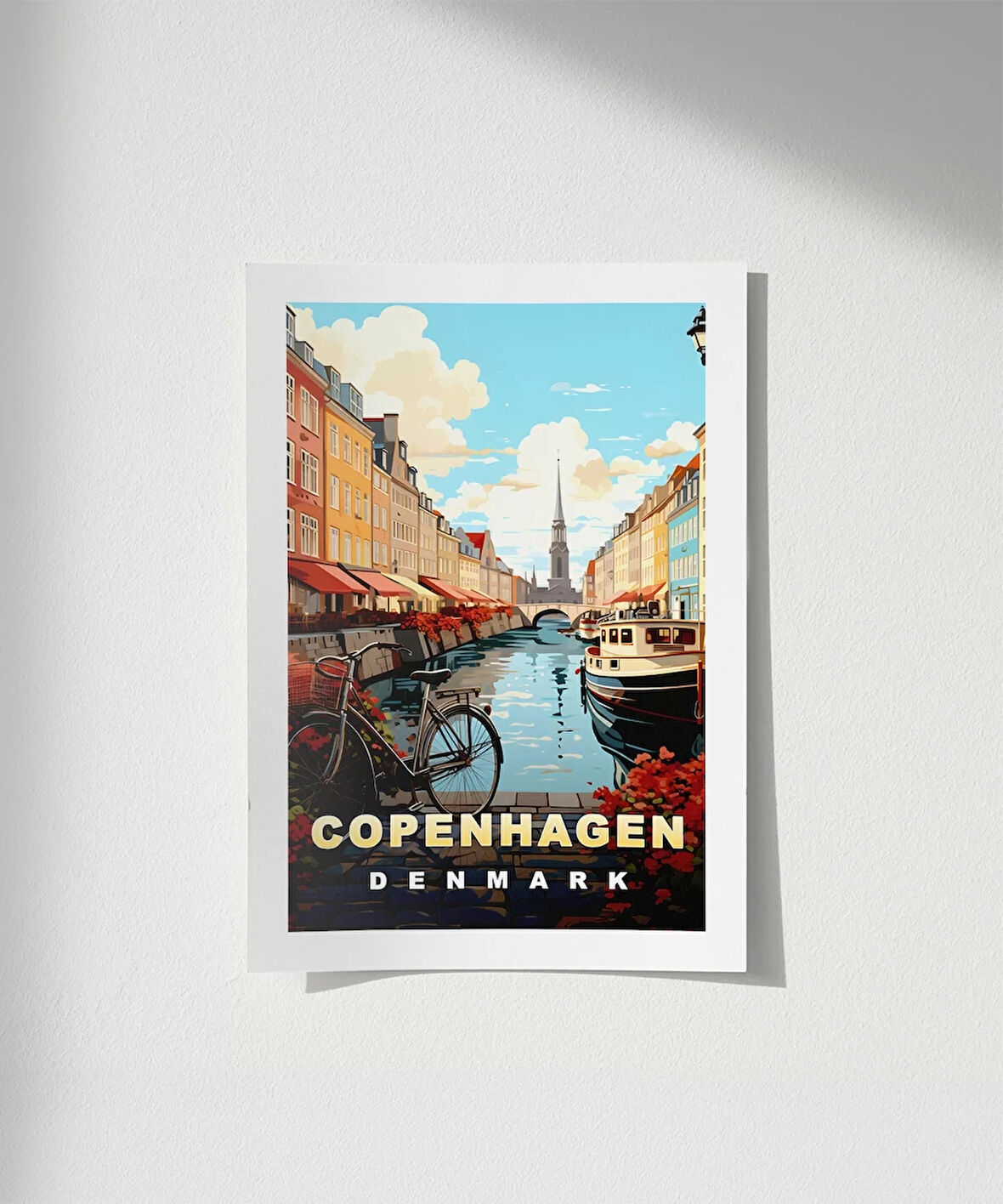 Çerçevesiz Poster Nyhavn'ın Renkli Kanalları