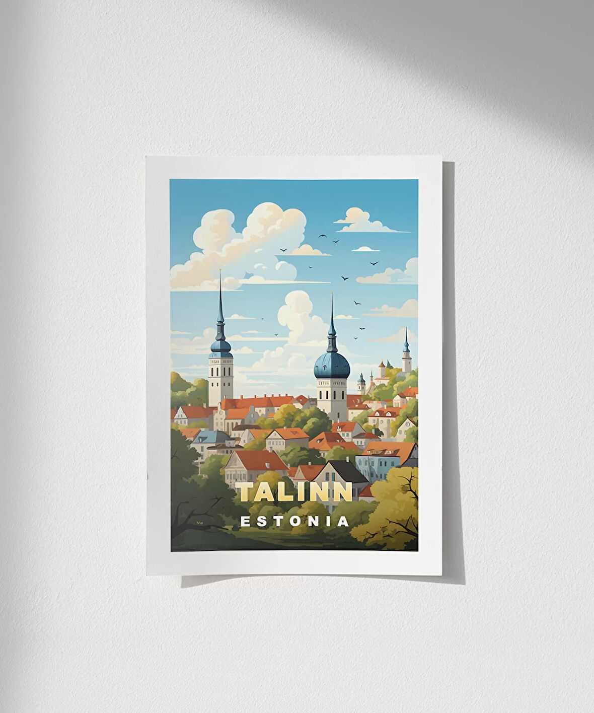 Çerçevesiz Poster Tallinn Tarihi Şehir Manzarası