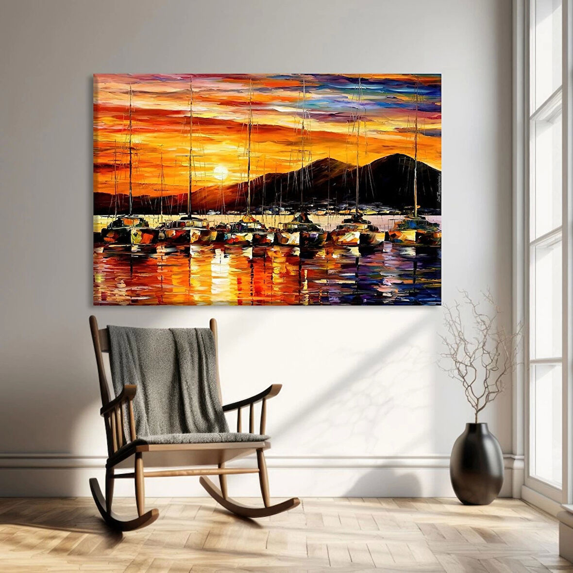 Gün Batımında Yansımalar Kanvas Tablo
