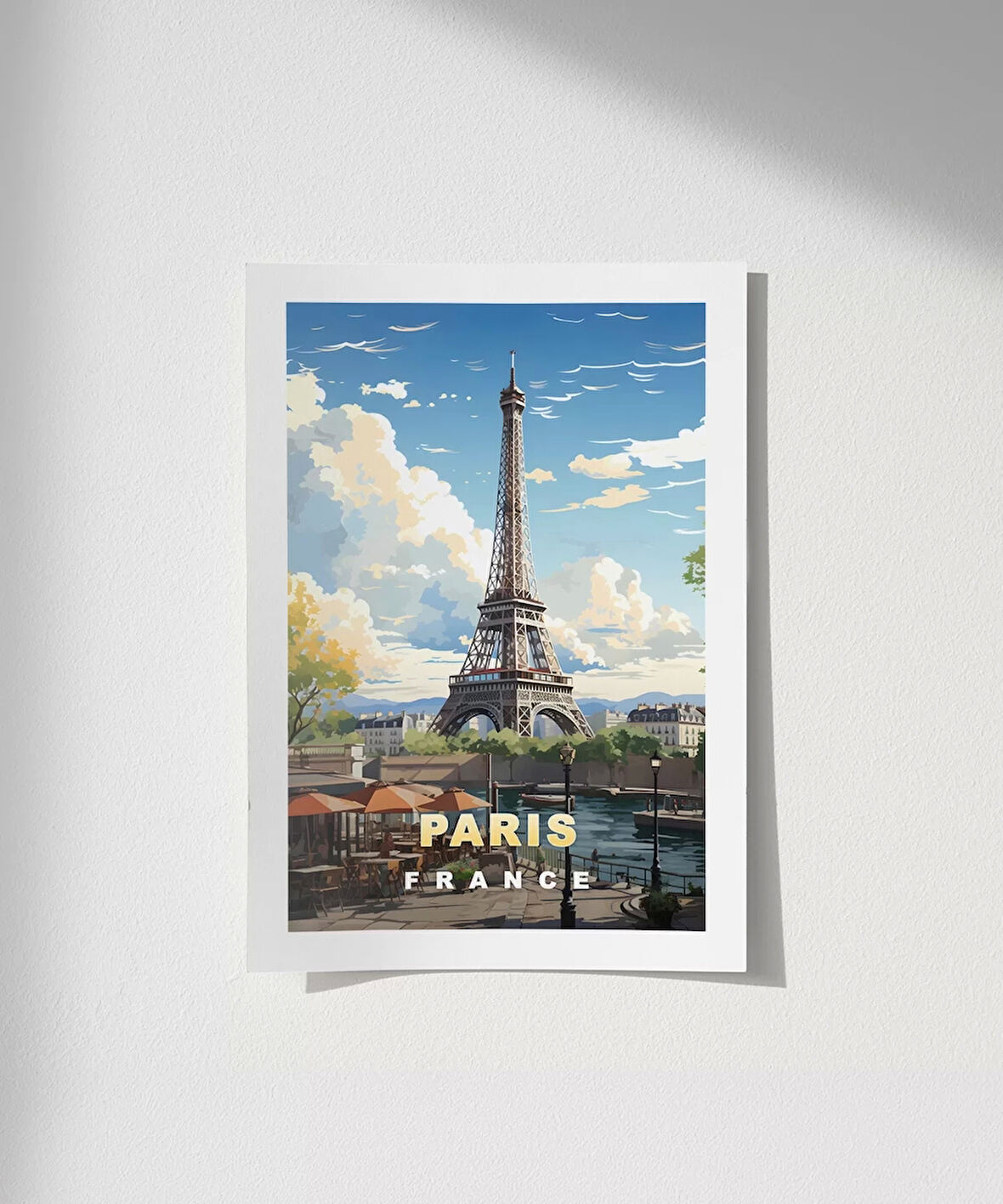 Çerçevesiz Poster Sanatsal Eyfel Kulesi