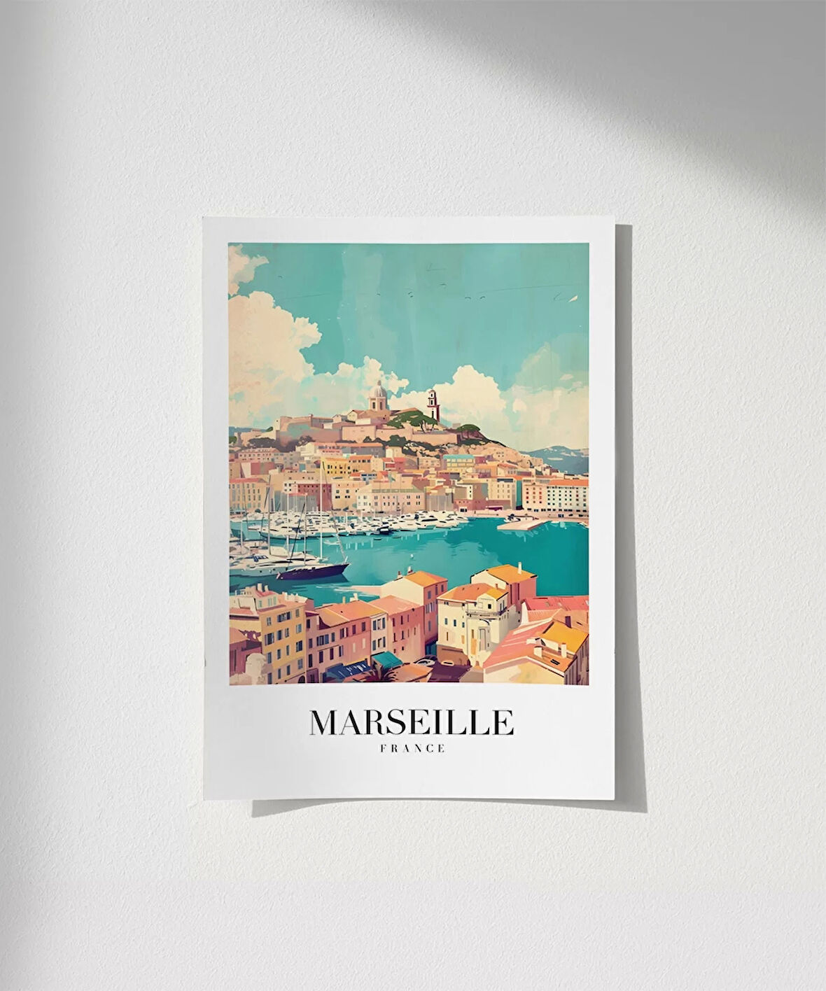 Çerçevesiz Poster Akdeniz'in Işıltılı Limanı