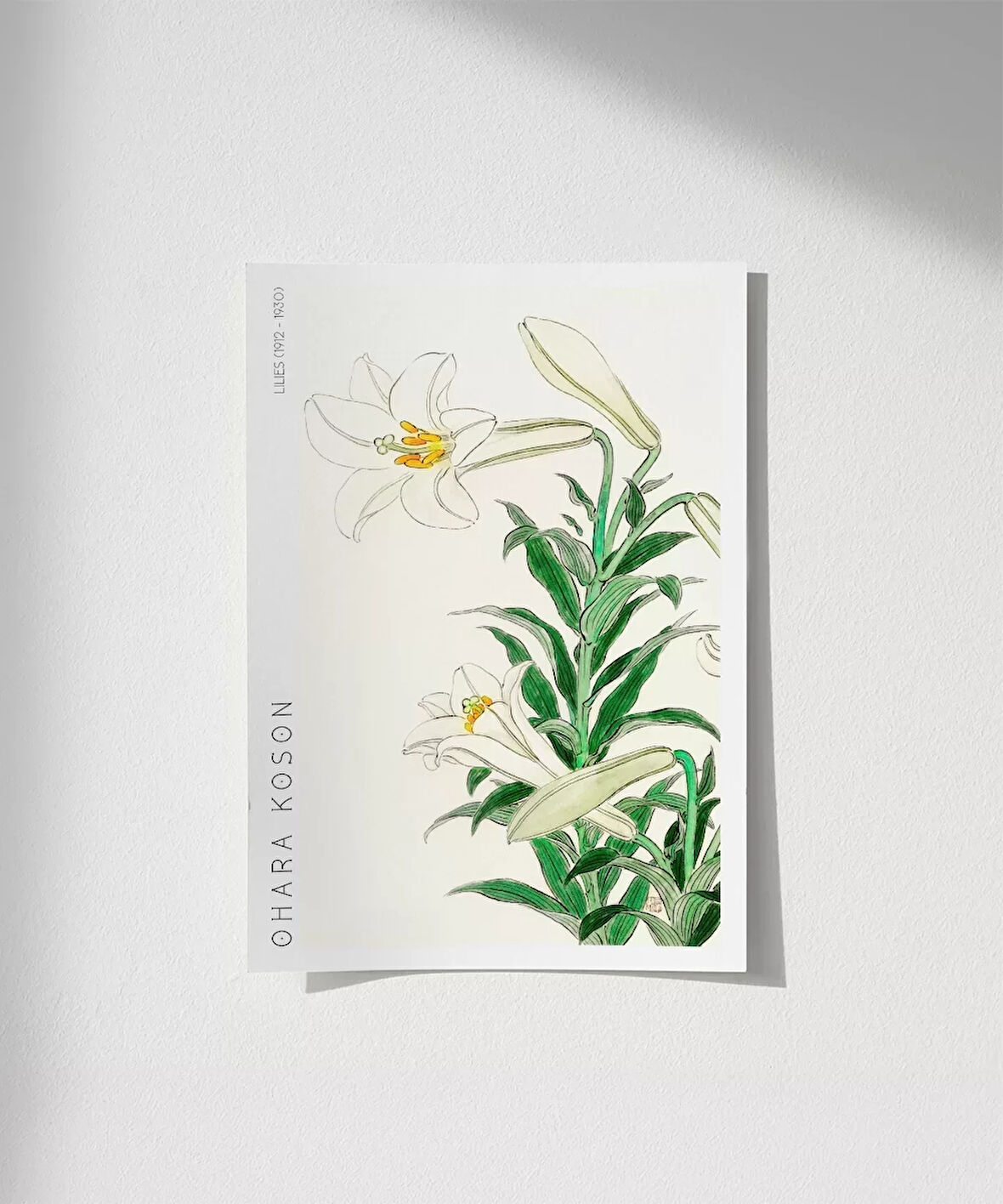 Çerçevesiz Poster Ohara Koson Zambaklar