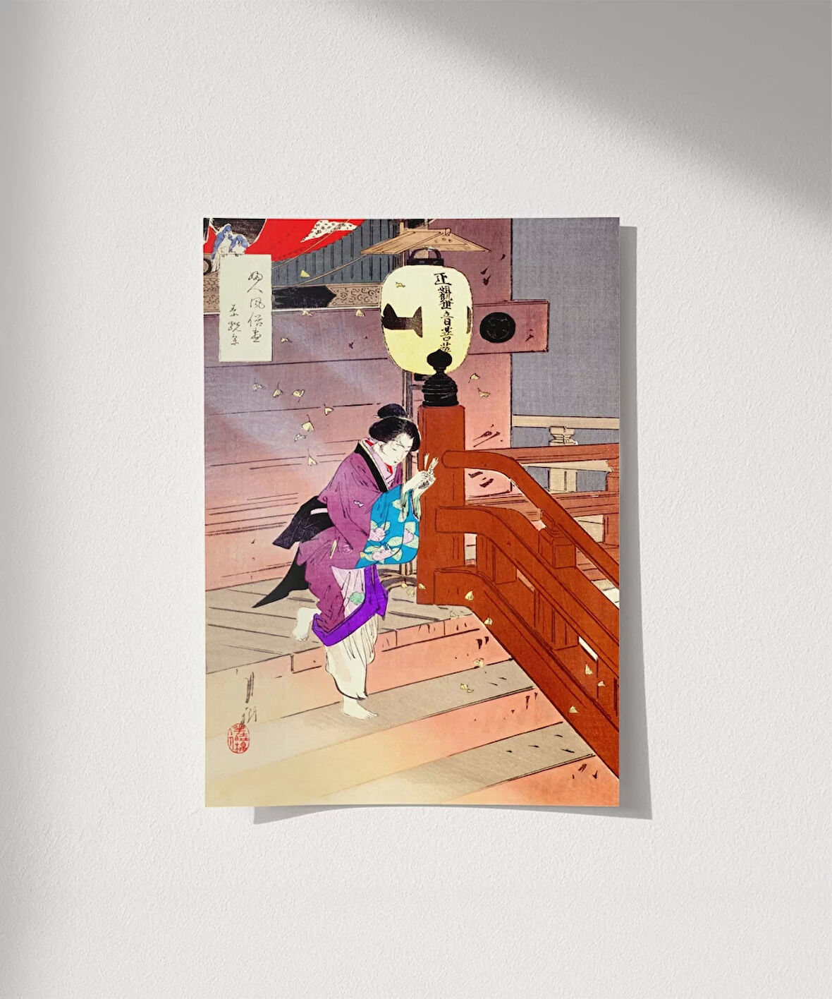 Çerçevesiz Poster Tapınakta Sessiz Dilek