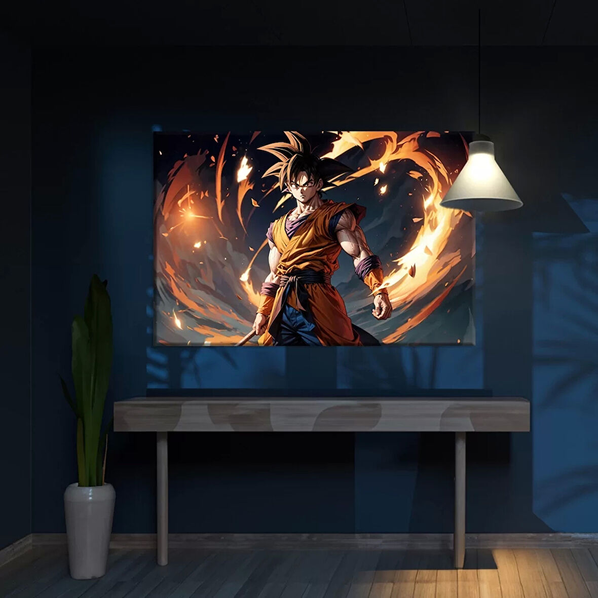 Dragon Ball Ateşler Kanvas Tablo