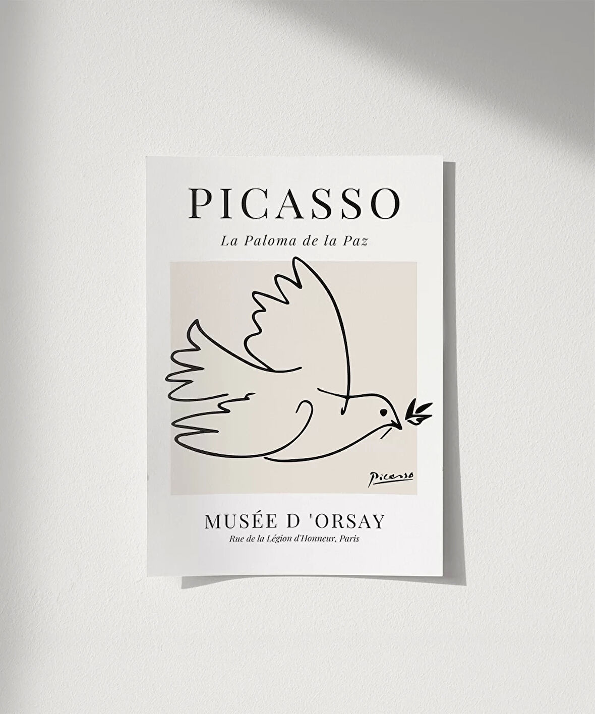 Çerçevesiz Poster Barış Güvercini